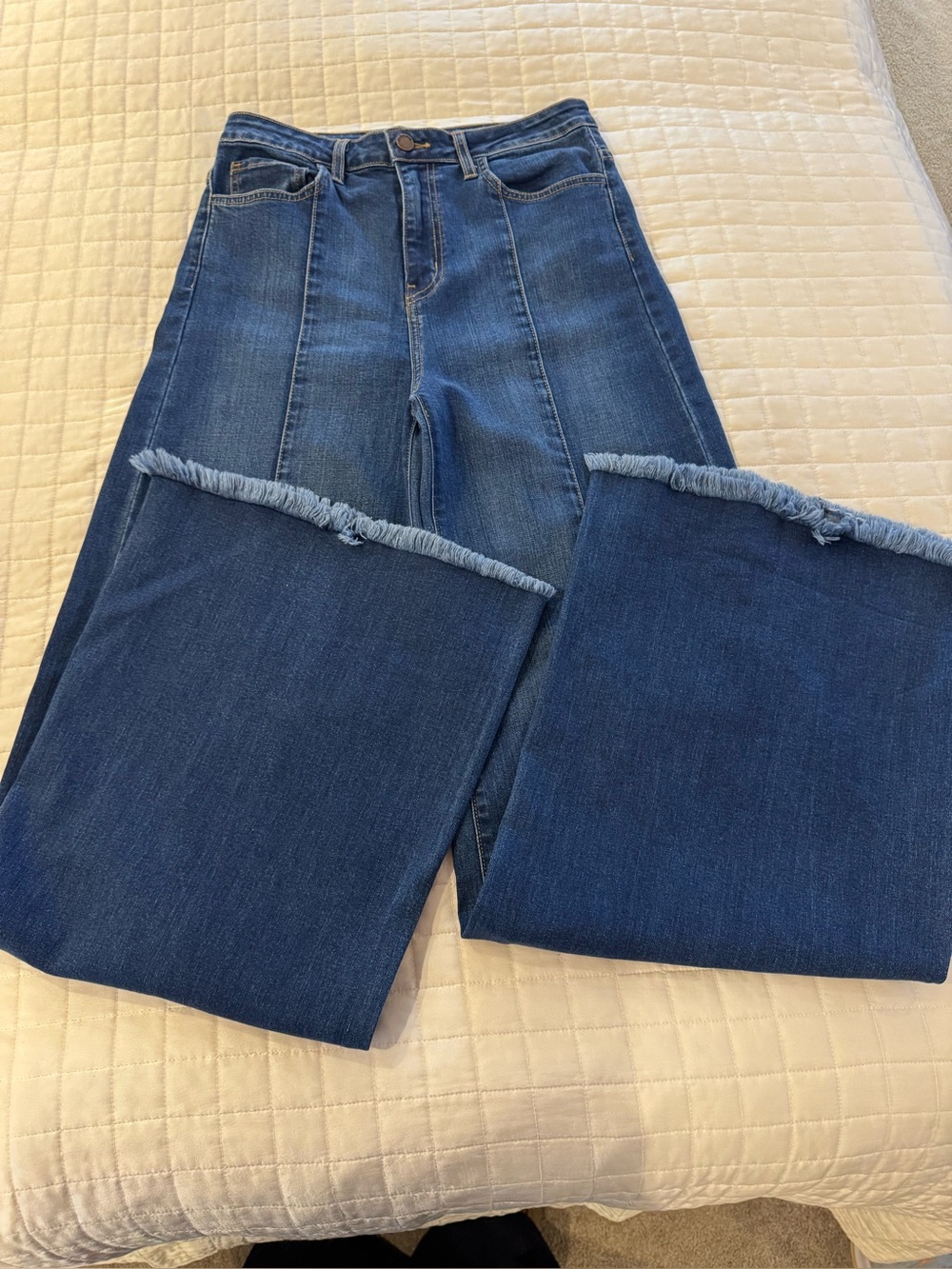 O2 Denim Women's Dark Blue High-Waist Bell Jeans